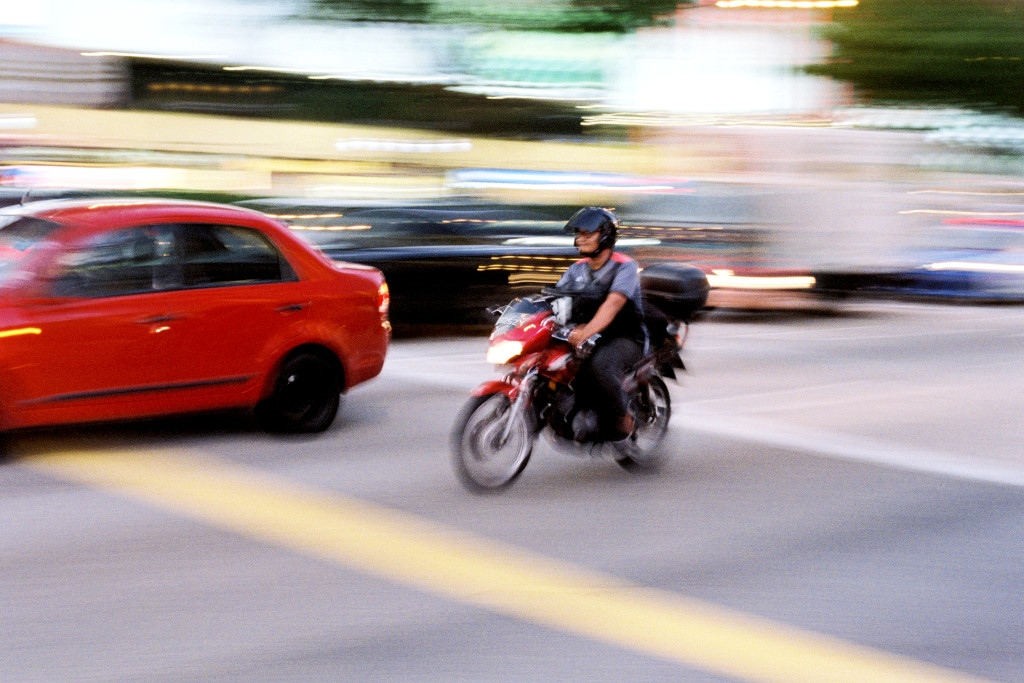 Man on a motorbike