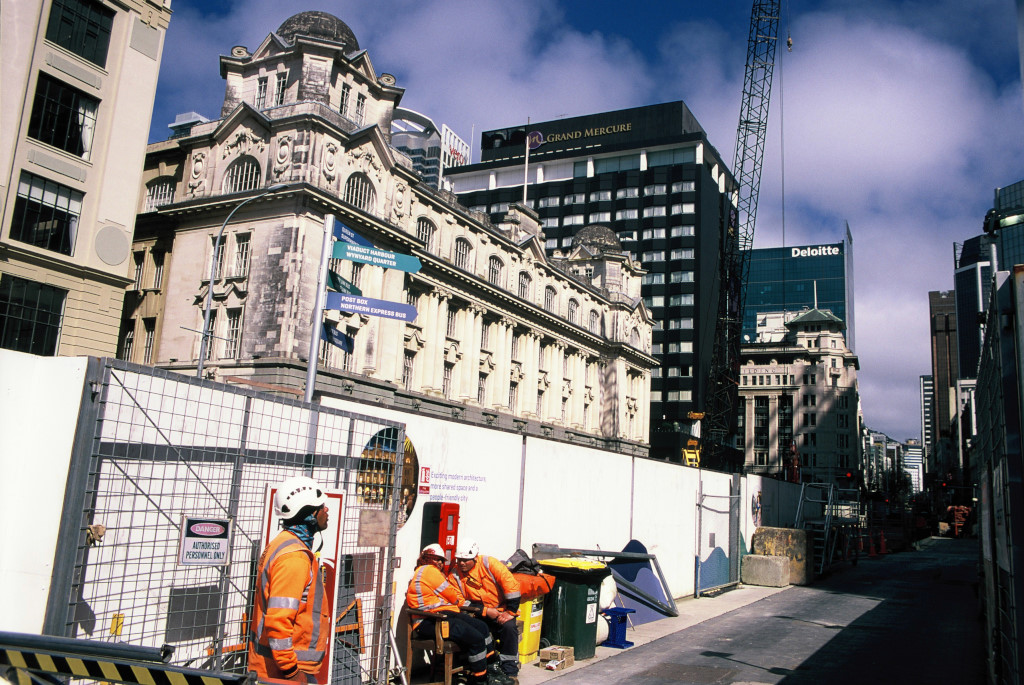 Construction work in Britomart.