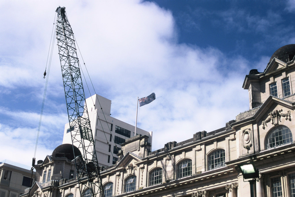 Construction work in Britomart.