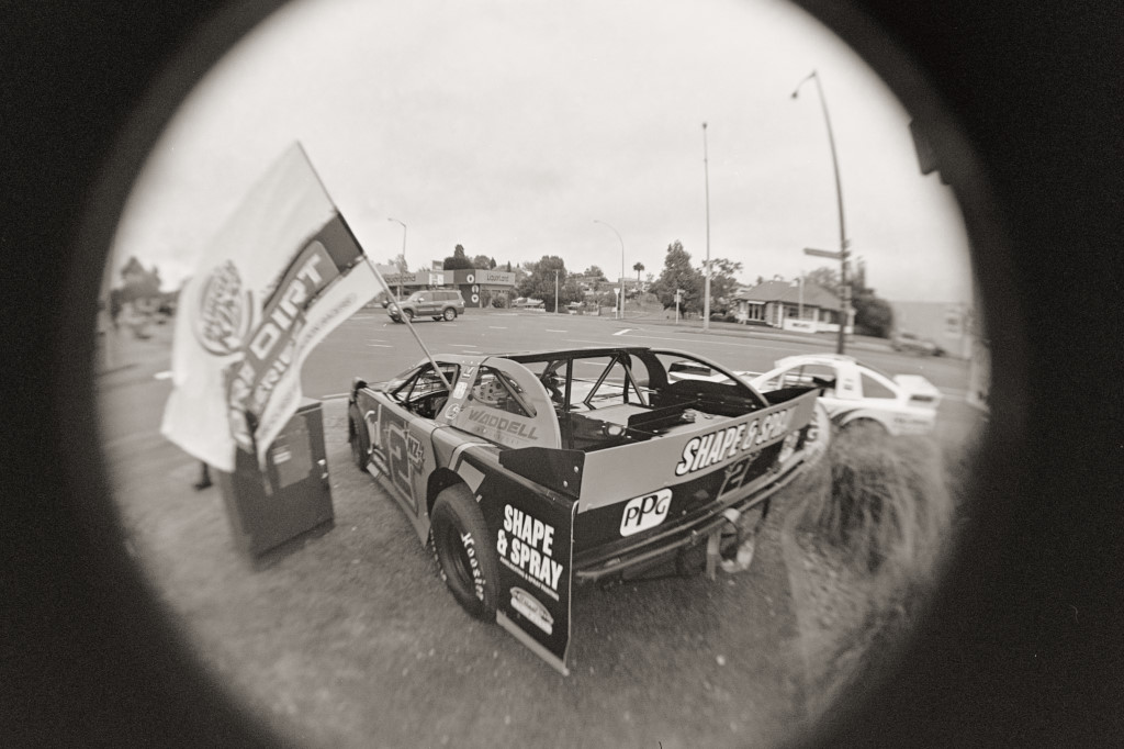 Dirt racer rally at Burger King